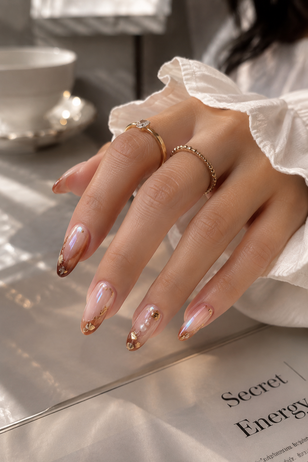 Detailed nail art at PS Nails and Spa
